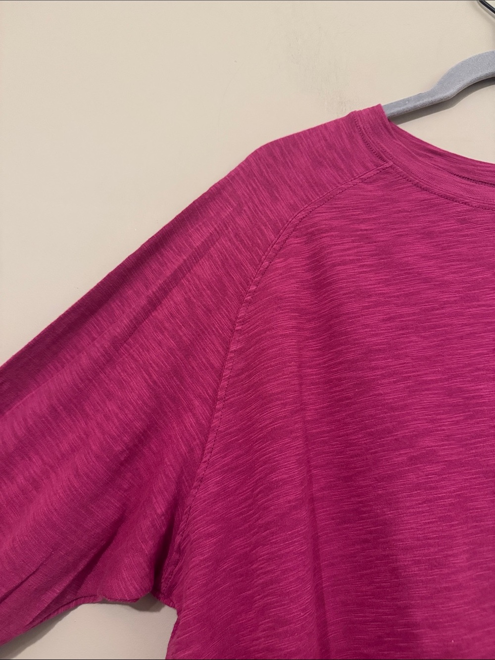 NWT- Zella All Day Slub Long Sleeve T-Shirt, Raspberry, size Large - Picture 4 of 12